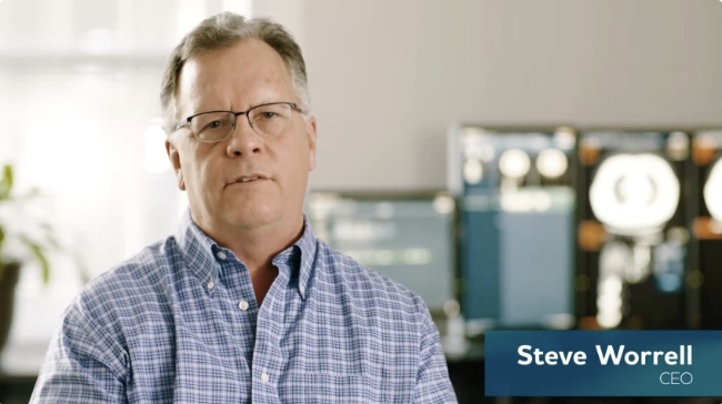 Riverain Technologies CEO Steve Worrell discussing the importance of early lung cancer detection, representing the leadership driving AI-powered radiology innovation.