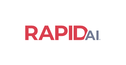 Official RapidAI logo, a Riverain Technologies partner specializing in AI-powered stroke detection and vascular imaging analysis for emergency care.